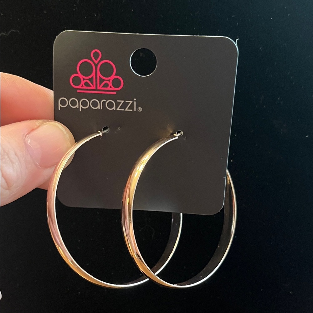 Paparazzi Sleek Rose Gold Hoops